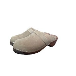 Lotta’s from Stockholm Clogs Tan Nubuck Size 35 (Big Girl)